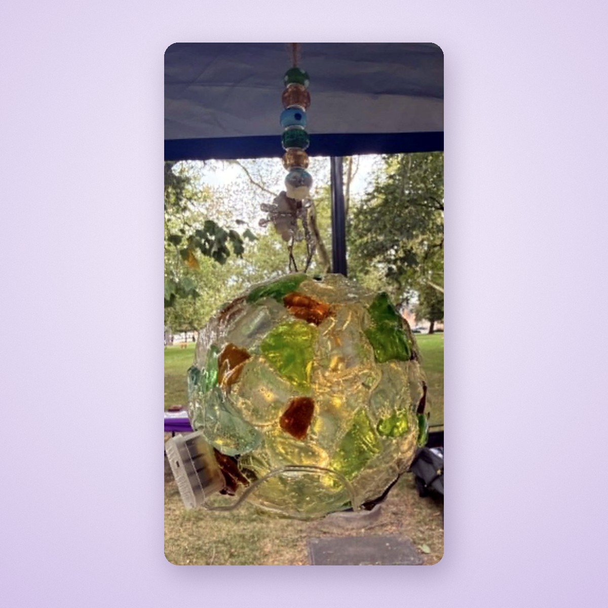 Witch Ball Inspired Lantern